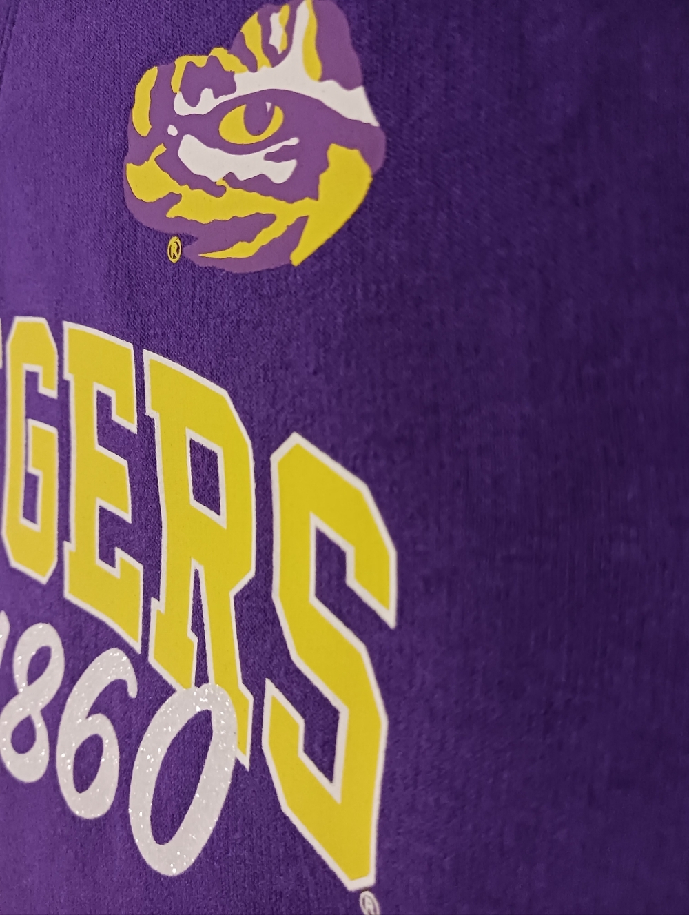 LSU Colorblock Cropped Hoodie - Picture 6 of 16